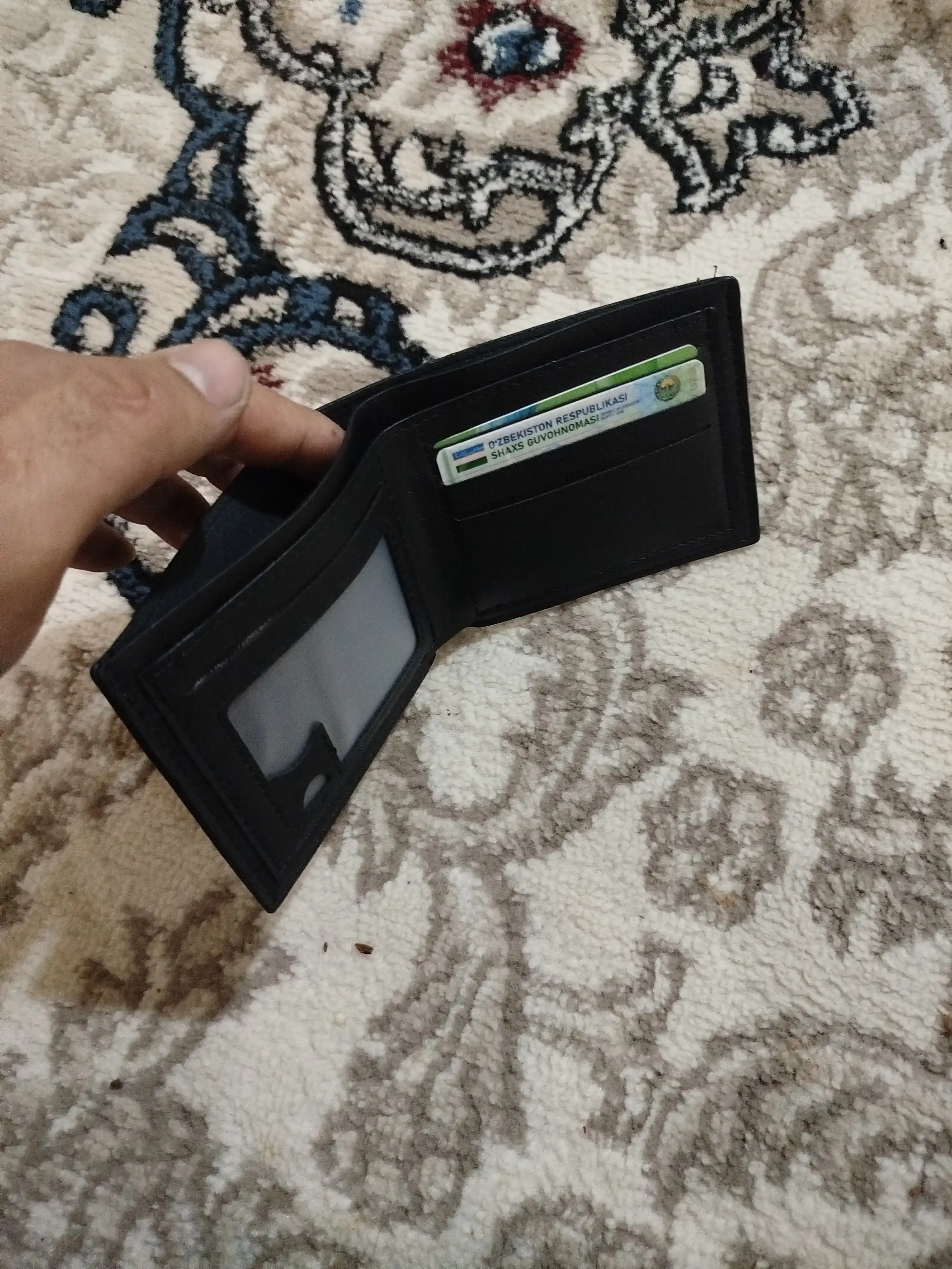 Erkaklar hamyoni, hamyon, kartxolder, o‘lchami 12 * 10 sm