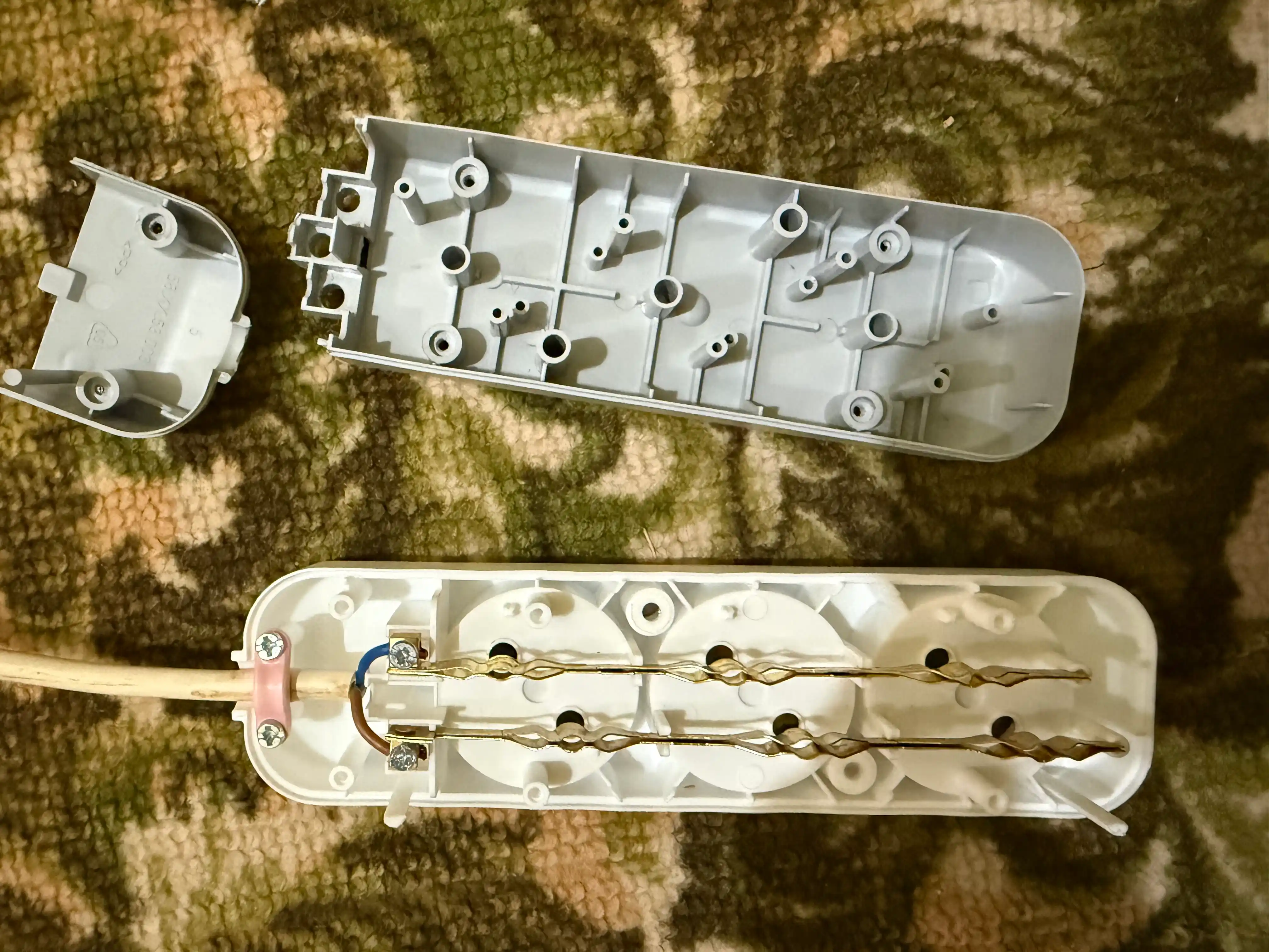 Колодка, без провода, NILSON, 3 розеток, 16A, 220В, колодка