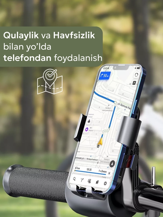 Velosiped va mototsikl telefon tutqichi, universal taglik, gadjetlar