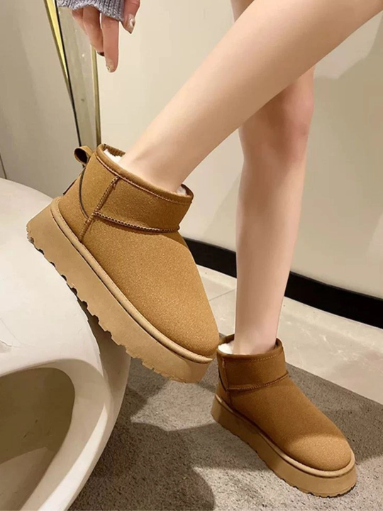 Женские сапоги UGG, замшевые сапоги UGG с мехом, сапоги UGG на толстом каблуке