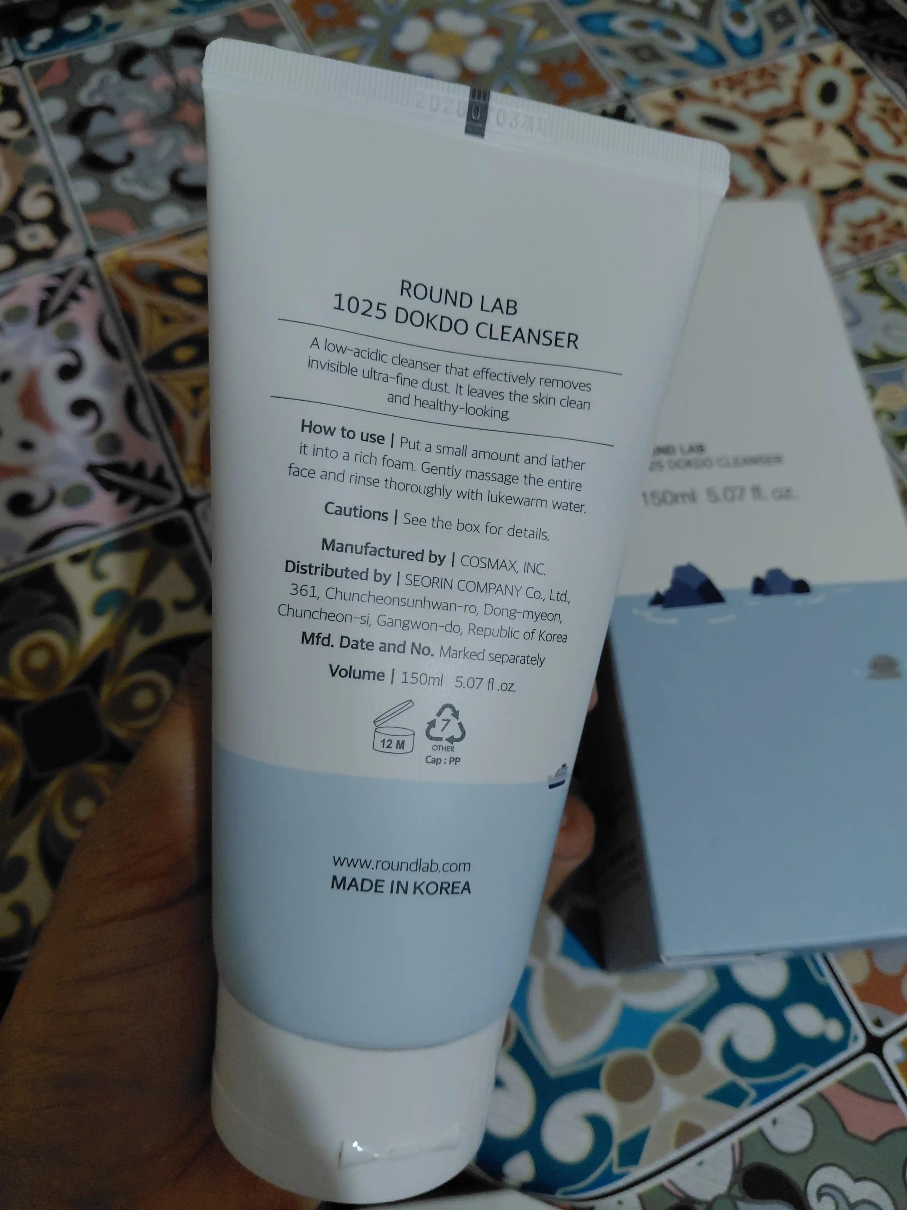 Dumaloq Lab1025 Dokdo tozalagich, yumshoq sho'r suvli yuvish ko'pik, 150 ml
