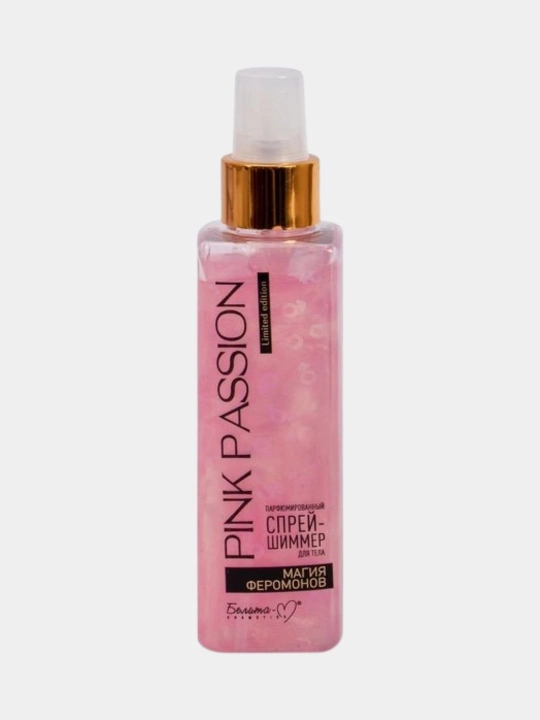 Набор PINK PASSION, спрей, гель для душа, скраб, суфле-смузи, суфле-баттер с феромонами