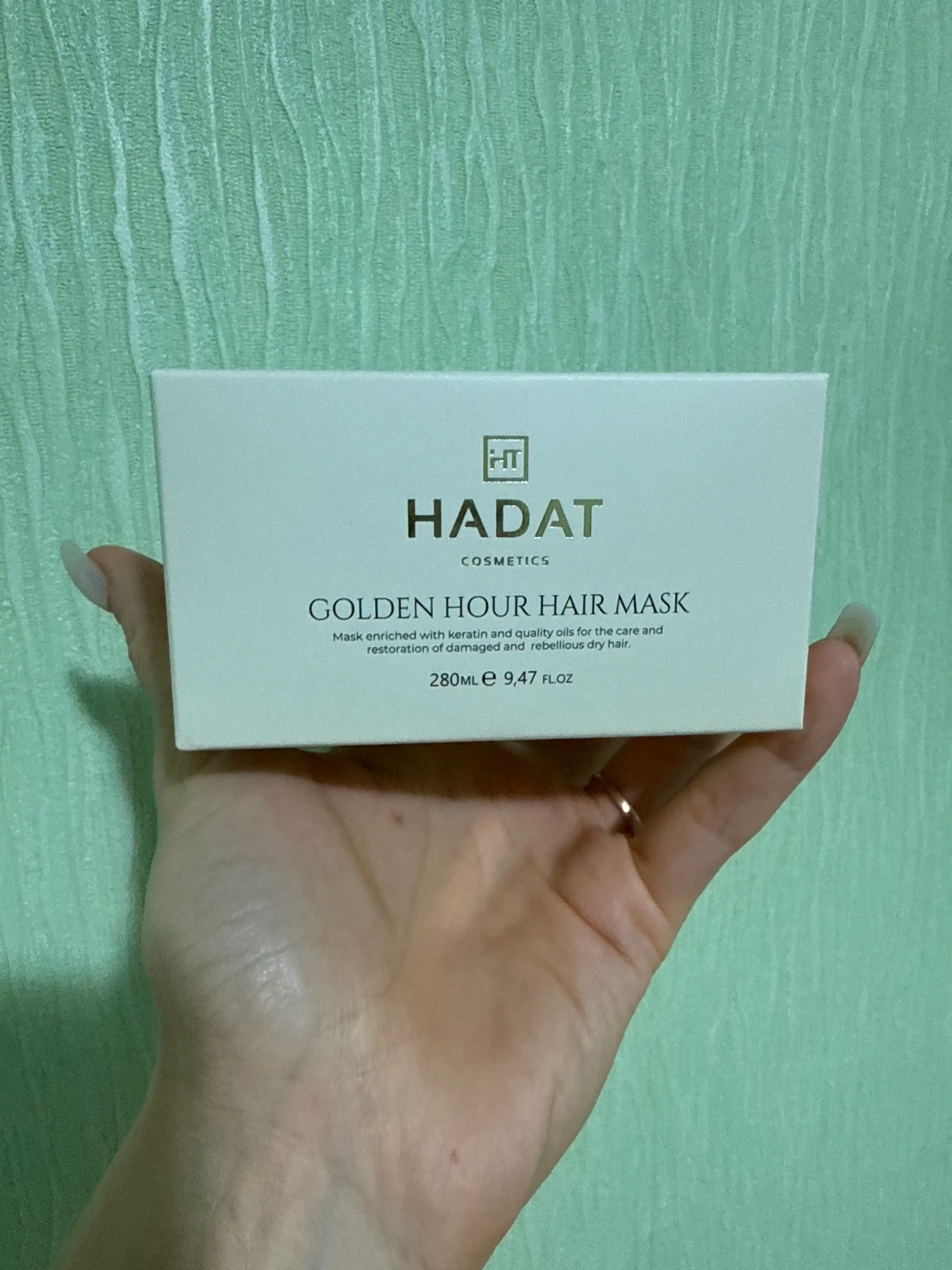 HADAT Express maska Golden Hour — tez tiklash quruq va zaif sochlar uchun, 280 ml