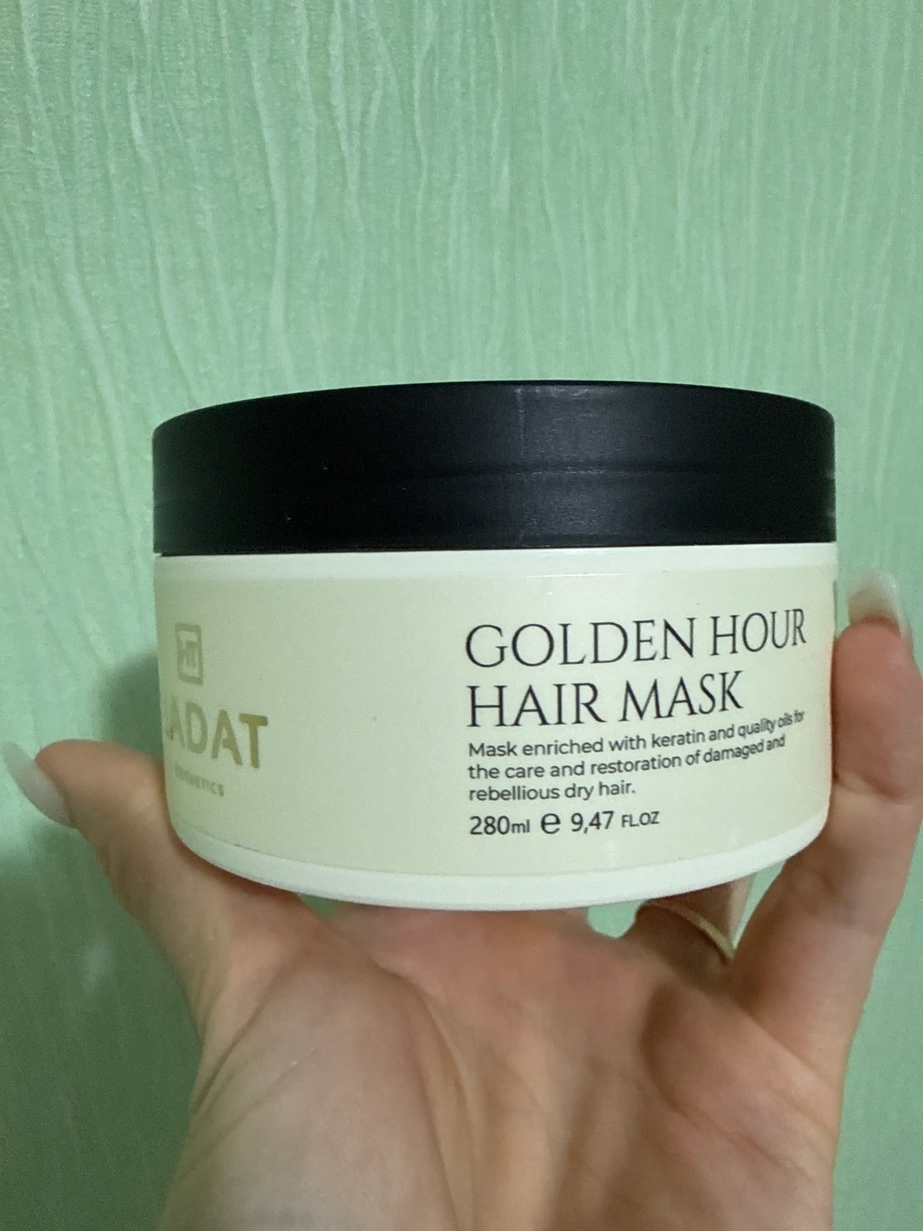 HADAT Express maska Golden Hour — tez tiklash quruq va zaif sochlar uchun, 280 ml