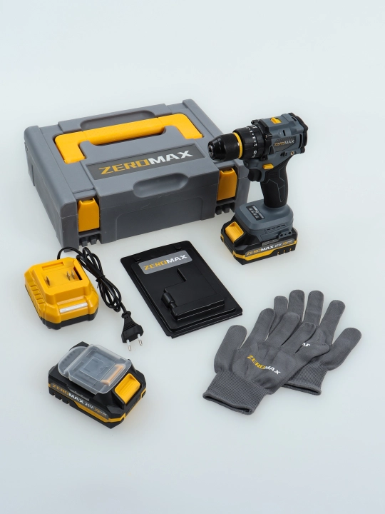 Zeromax 21v shurup buragich, yuqori quvvat, professional