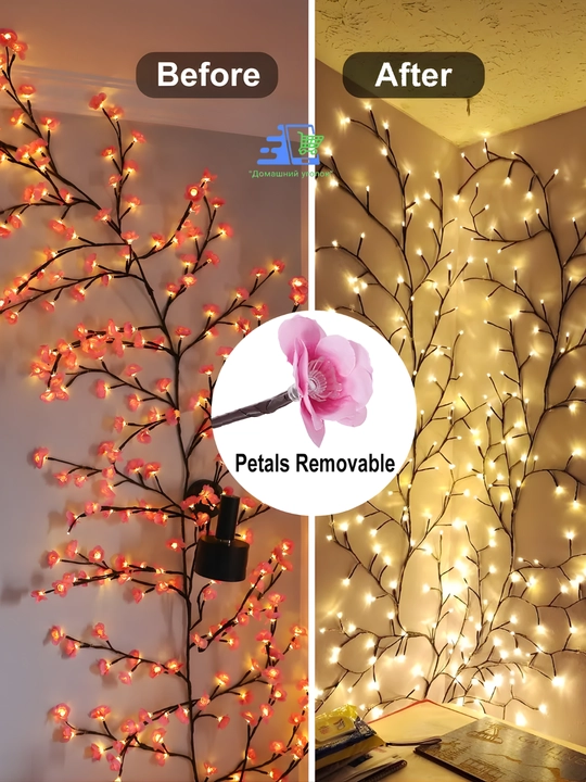 Devor chirog‘i "Gulliy shaftoli novdasi", 96 LED, egiluvchan, USB