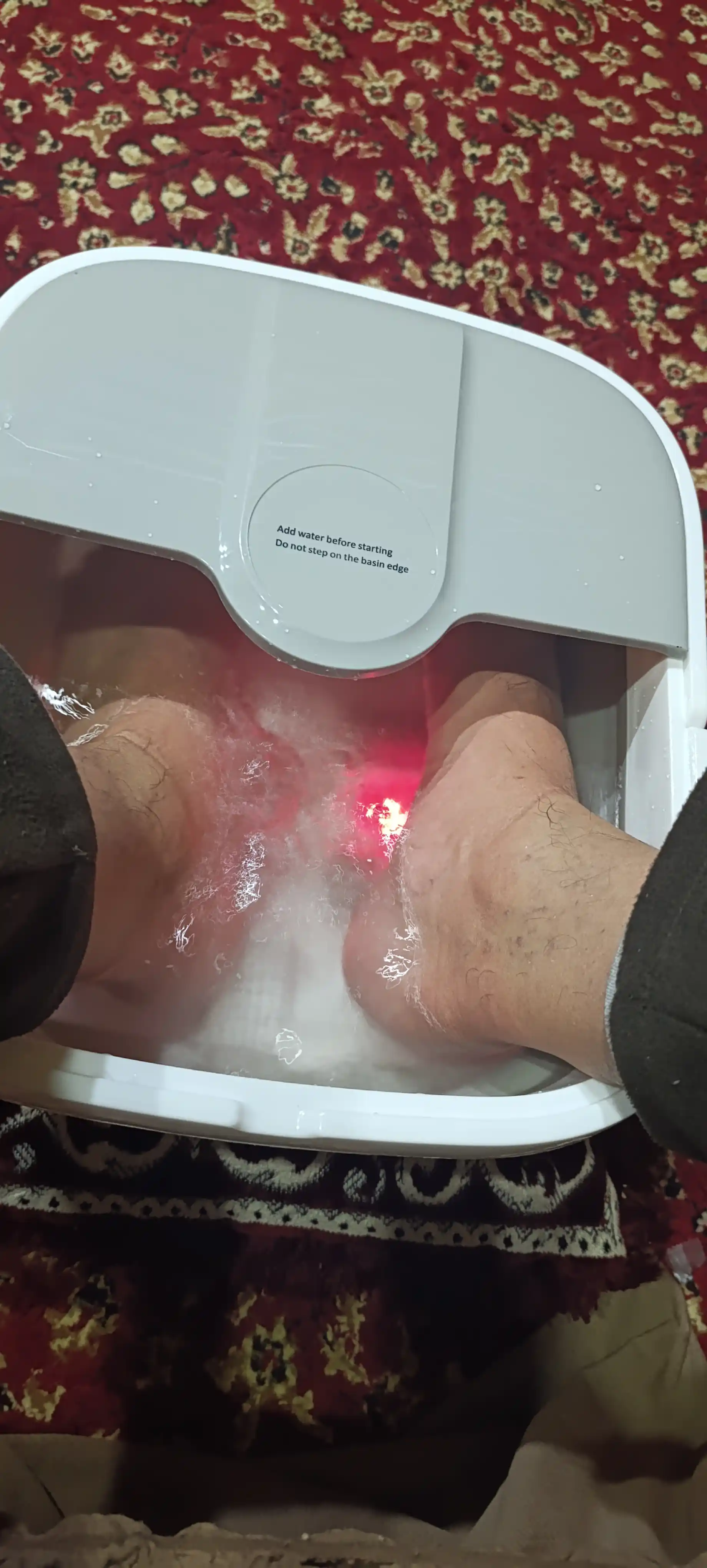 Hidromasajli SPA oyoqli vanna va isitish, kulrang, pushti
