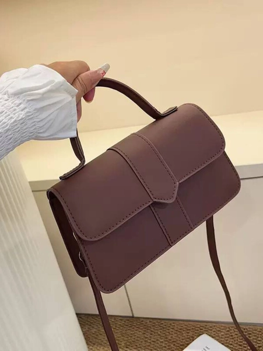 Ayollar kross-bodi sumkasi, JACQUEMUS uslubidagi tutqichli ekocharm
