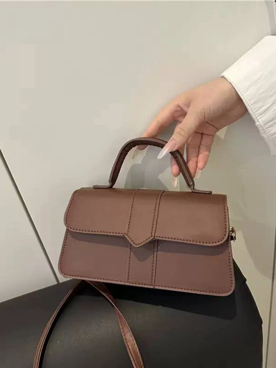Ayollar kross-bodi sumkasi, JACQUEMUS uslubidagi tutqichli ekocharm
