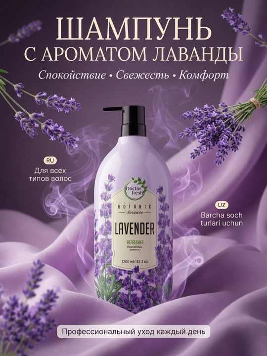 Doctor Fresh "Botanic Terrace" shampuni, barcha turdagi sochlar uchun, 1200 ml - 