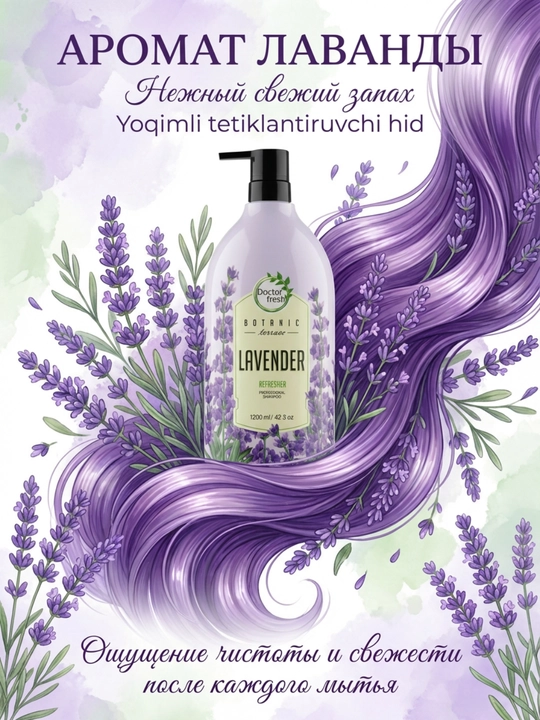 Doctor Fresh "Botanic Terrace" shampuni, barcha turdagi sochlar uchun, 1200 ml