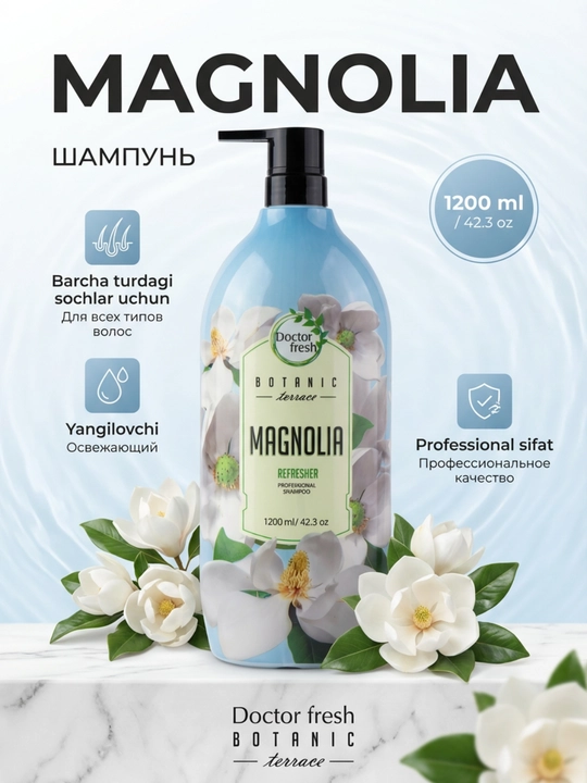 Doctor Fresh "Botanic Terrace" shampuni, barcha turdagi sochlar uchun, 1200 ml