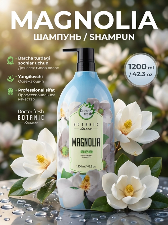 Doctor Fresh "Botanic Terrace" shampuni, barcha turdagi sochlar uchun, 1200 ml - 