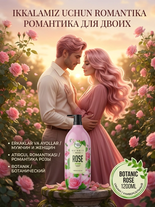 Doctor Fresh "Botanic Terrace" shampuni, barcha turdagi sochlar uchun, 1200 ml