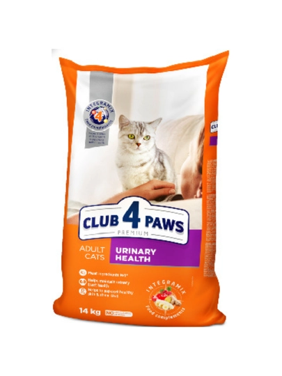 Корм сухой для кошек Club 4 Paws Urinary Health, 14 кг, для здоровья мочевой системы