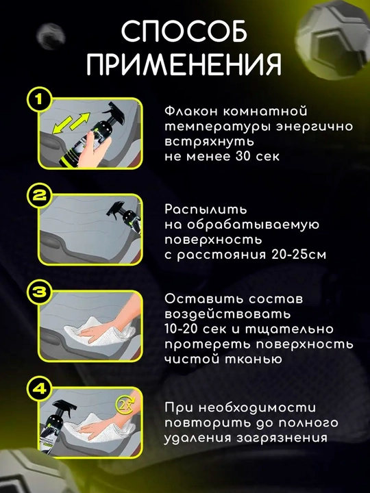 Средство для чистки салона автомобиля