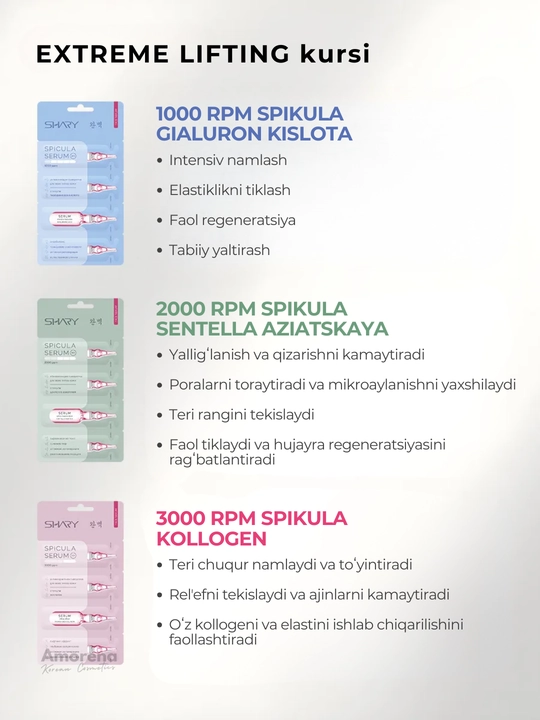 Сыворотка с микроиглами для лица Shary, спикулы, коллаген, лифтинг, от морщин