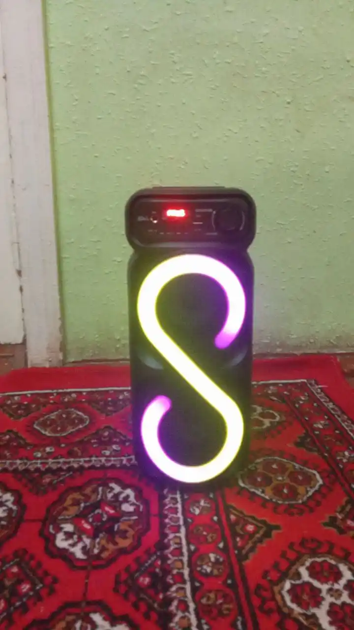 Portativ karaoke dinamik, simsiz Bluetooth, ushlagichli, stend bilan yurish uchun