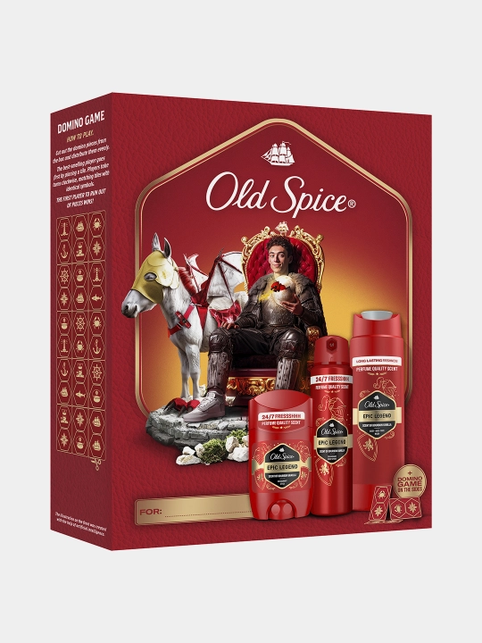 Подарочный набор Old Spice Epic Legend дезодорант стик 50мл + спрей 150мл + гель для души 250мл