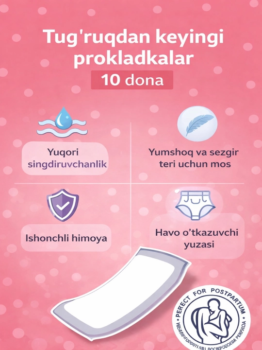 Tug‘ruqdan keyingi prokladkalar, 10 dona