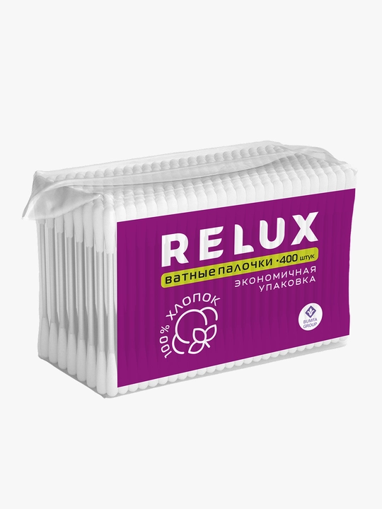 RELUX paxta tayoqchalari (paket), 400 dona - 