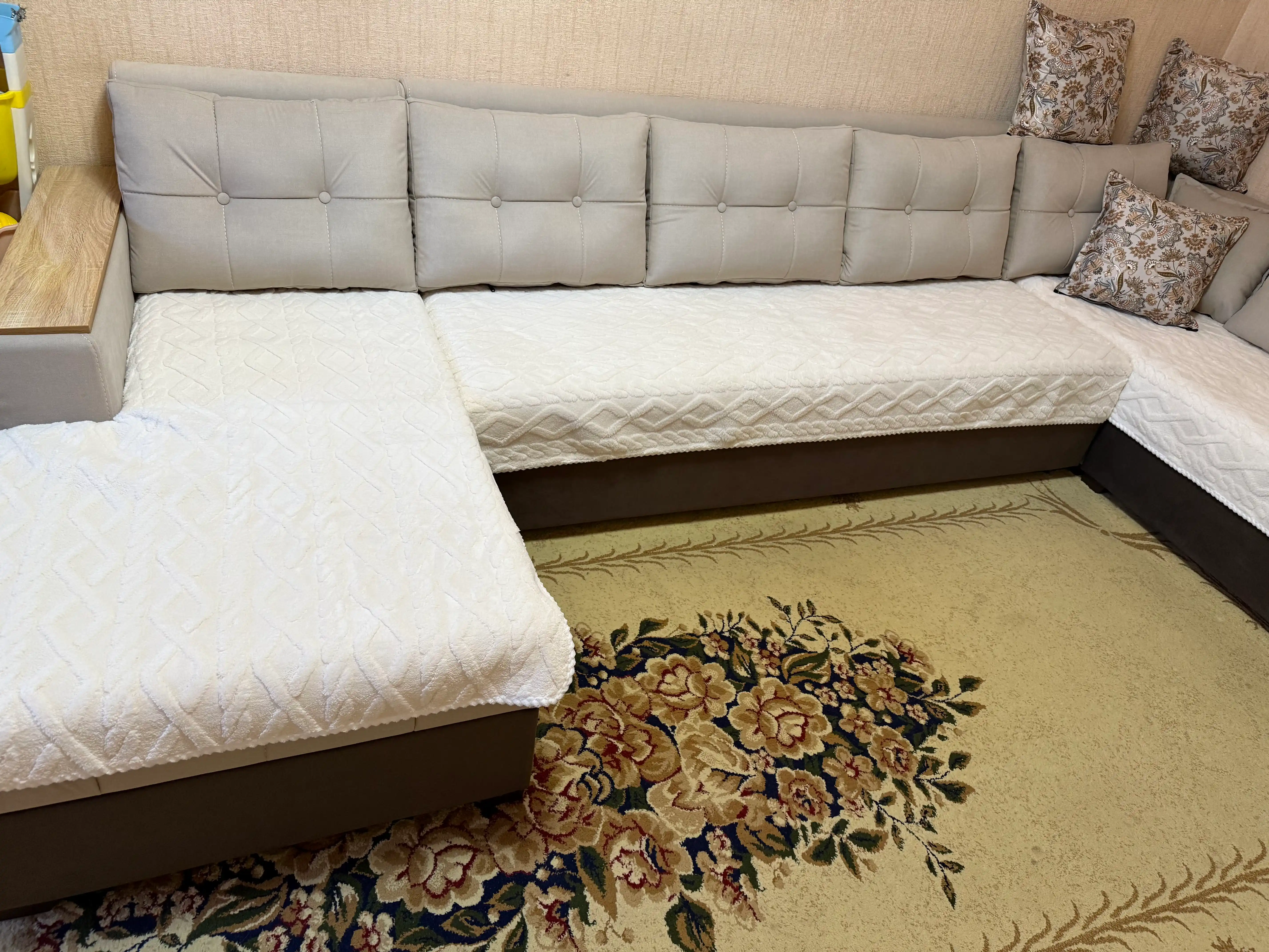 Sirpanishga qarshi divandek, mebel divan va kreslolar uchun yopinchiq g'ilof 210x90-160x90