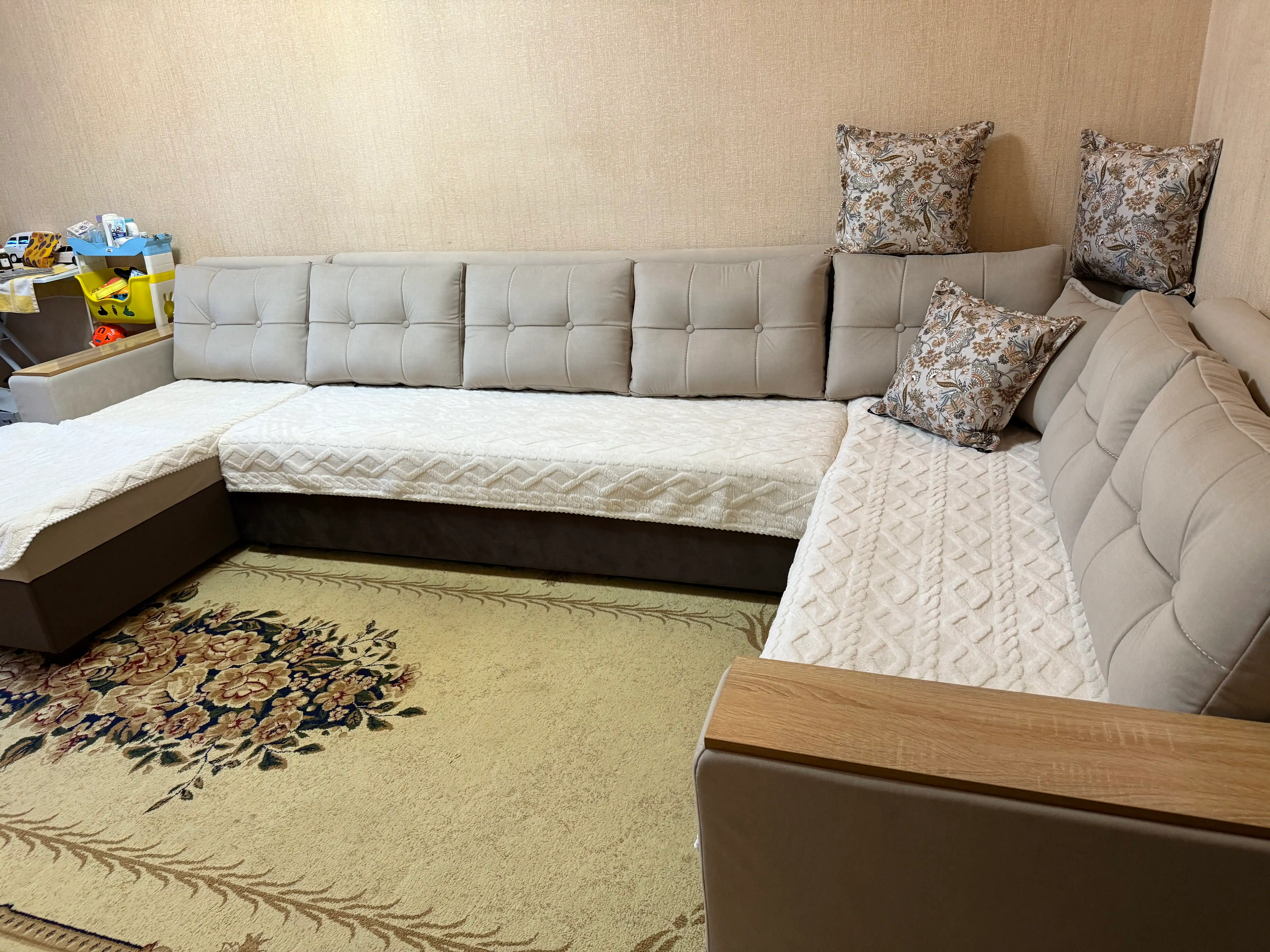 Sirpanishga qarshi divandek, mebel divan va kreslolar uchun yopinchiq g'ilof 210x90-160x90