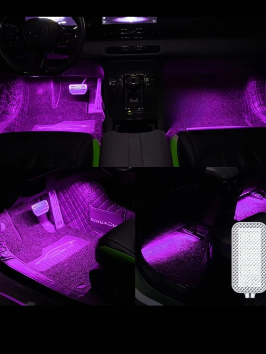 Avtomobil uchun LED yoritish, pult va yorug‘lik musiqasi effektlari bilan