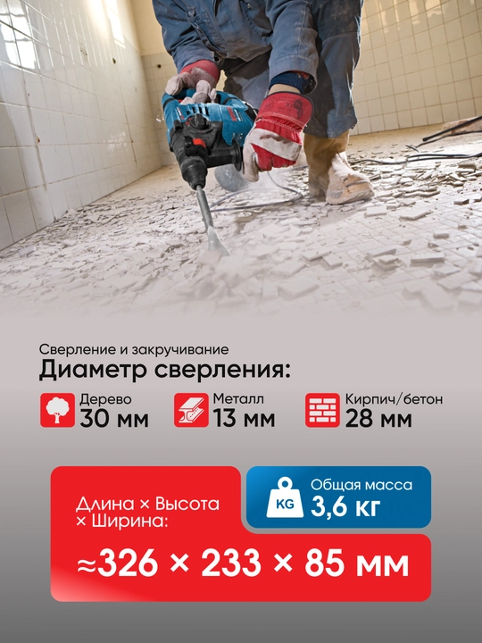Перфоратор Bosch GBH 3-28 DRE
