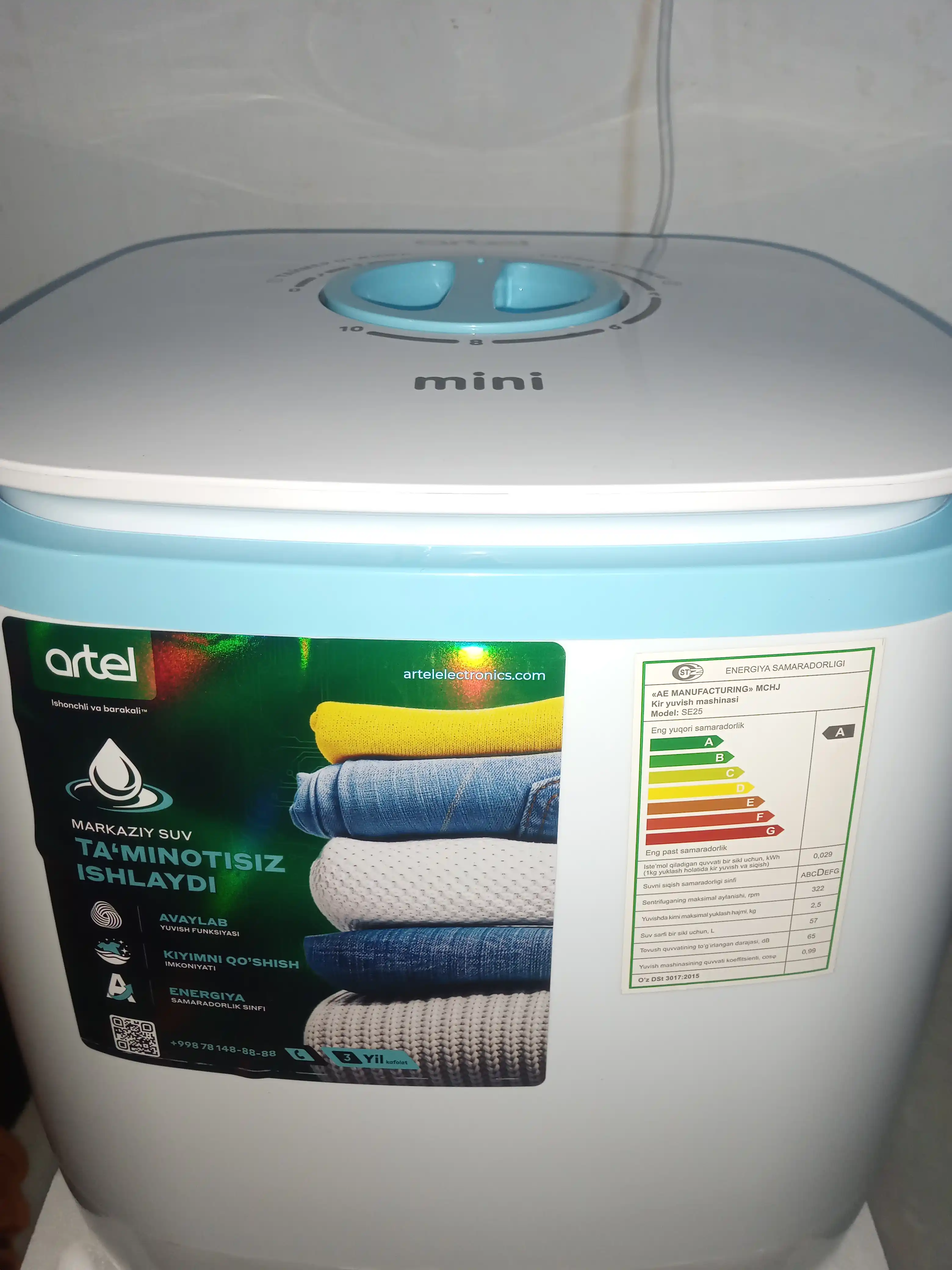 Стиральная машина Artel SE25 Mini, 2,5 кг, белый