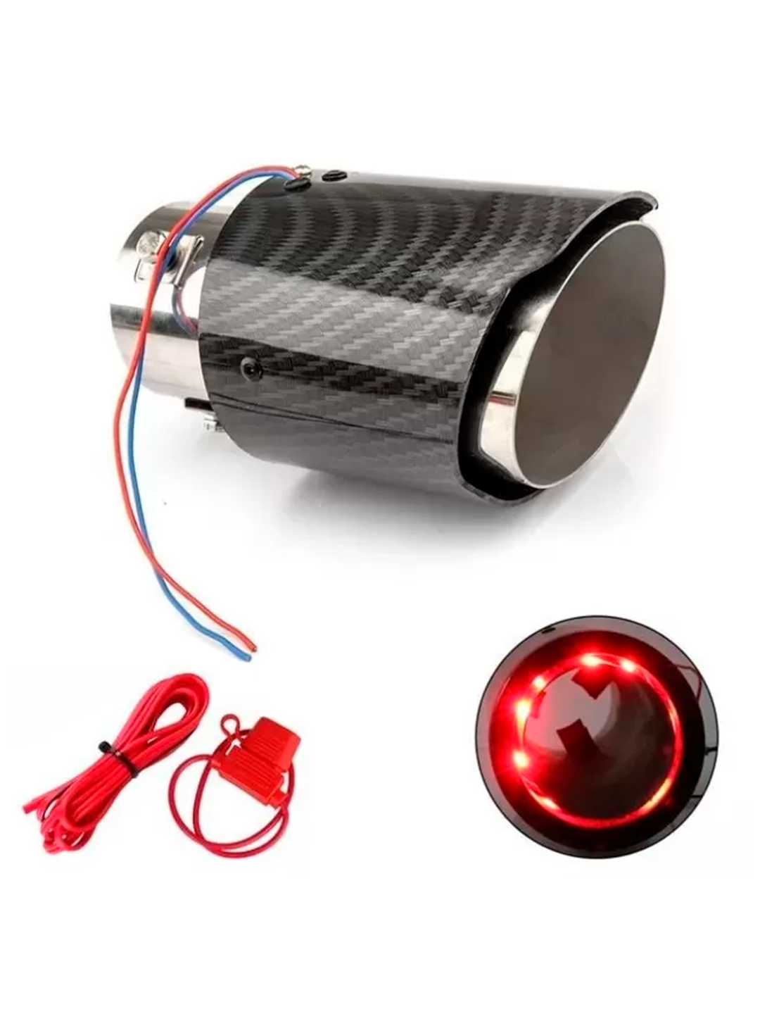 Насадка на глушитель с LED-подсветкой для автомобиля - 