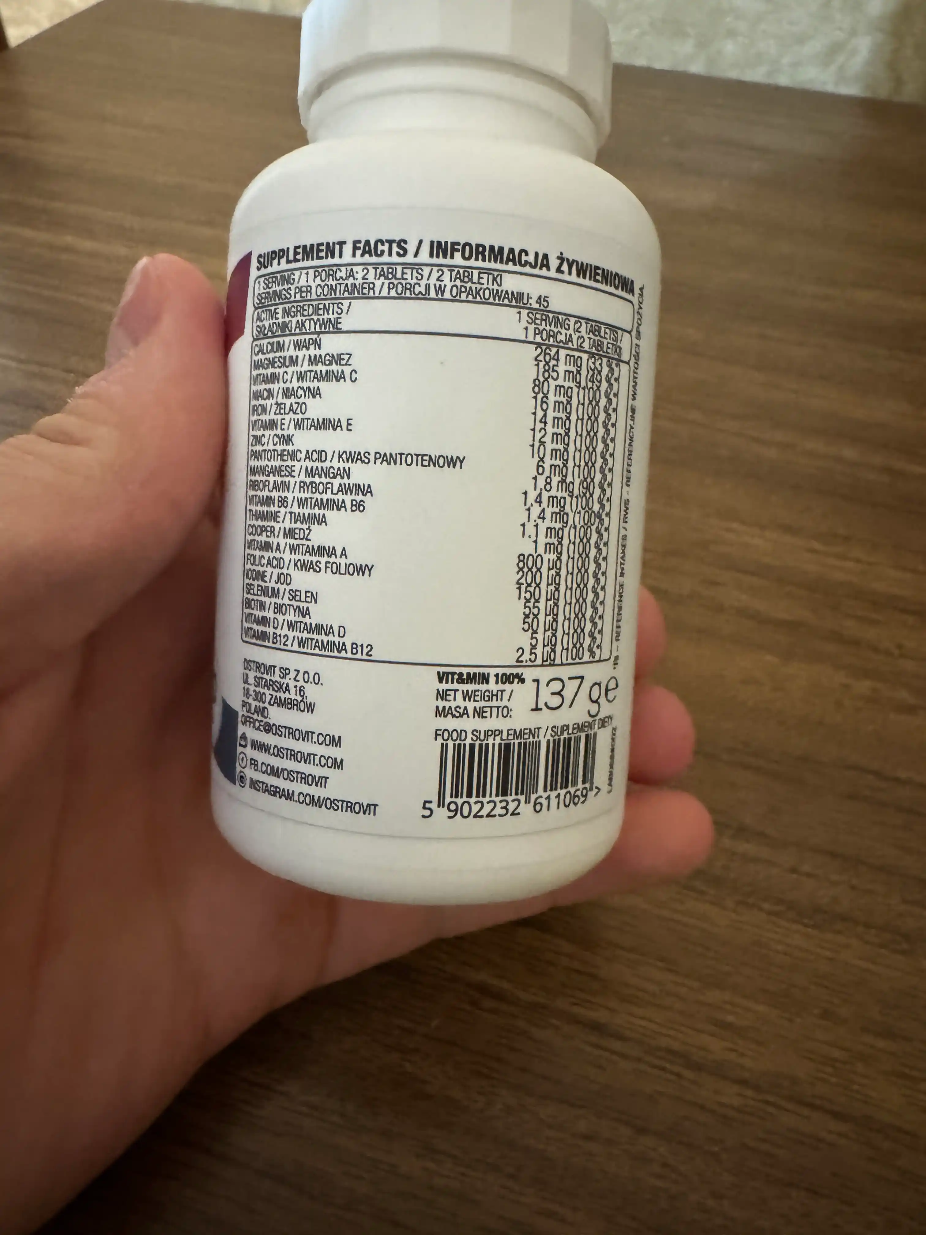 Kaltsiy, magniy, vitamin C, 90 tabletka
