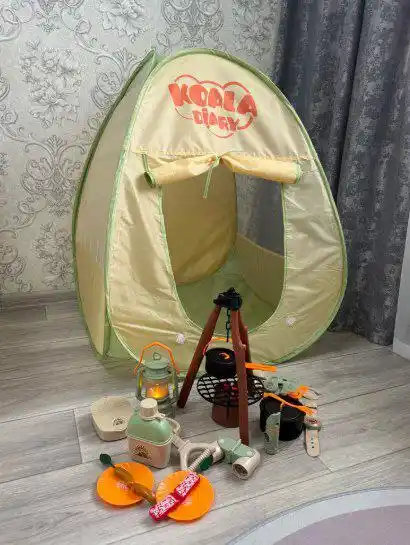 Палатка, игровой набор туриста, детский домик, шатер, игрушки для детей, пластилин