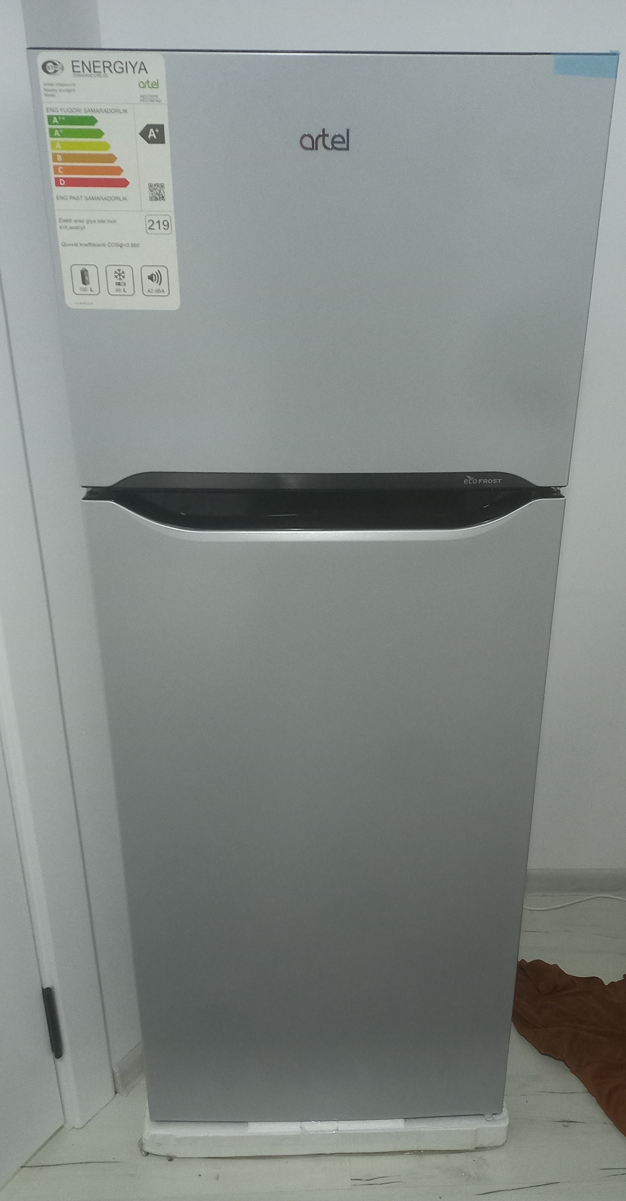 Холодильник Artel HD 276FN Eco-Frost 212 л, тихий 42 дБ, экономичный, работает от 160V