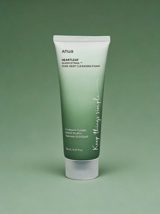 Пенка-скраб с для очищения пор Anua Heartleaf Quercetinol Pore Deep Cleansing Foam, 150 мл - 