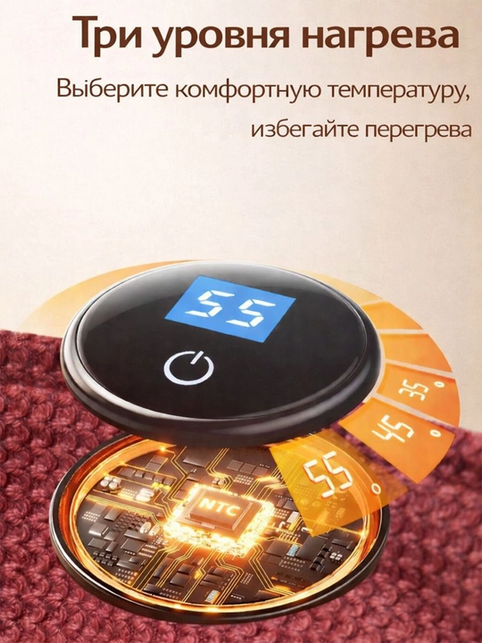 USB elektr isitgichli issiq plеd-poncho, 35–45–55°C, yuviladigan, powerbank bilan