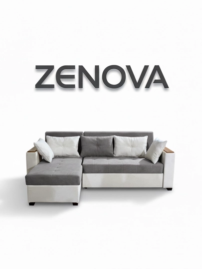 "ZENOVA" ,мягкая мебель, мебель, угловая мебель, кухонная мебель, мебель для гостиной — LOFTFUR-ZENOVA230X150-СЕРЫЙ-ZNOchap-ZNOdek-ZNOmato