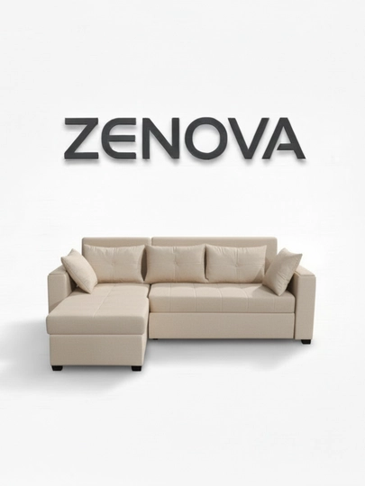 "ZENOVA" ,мягкая мебель, мебель, угловая мебель, кухонная мебель, мебель для гостиной — LOFTFUR-ZENOVA230X150-БЕЖМЕЛ-ZNOchap-ZNOdek-ZNOmato