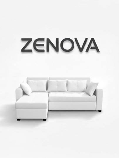 "ZENOVA" ,мягкая мебель, мебель, угловая мебель, кухонная мебель, мебель для гостиной — LOFTFUR-ZENOVA230X150-БЕЛЫЙ-ZNOchap-ZNOdek-ZNOmato