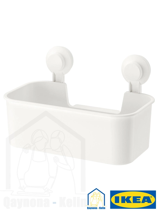 Полка для ванной без сверления настенная, полка на присосках в ванную, IKEA TISKEN