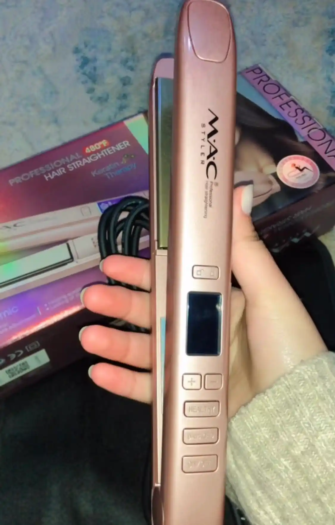 Professional soch tekislovchi dazmol MAC Styler MC-2021 Keramika, LCD displeyli