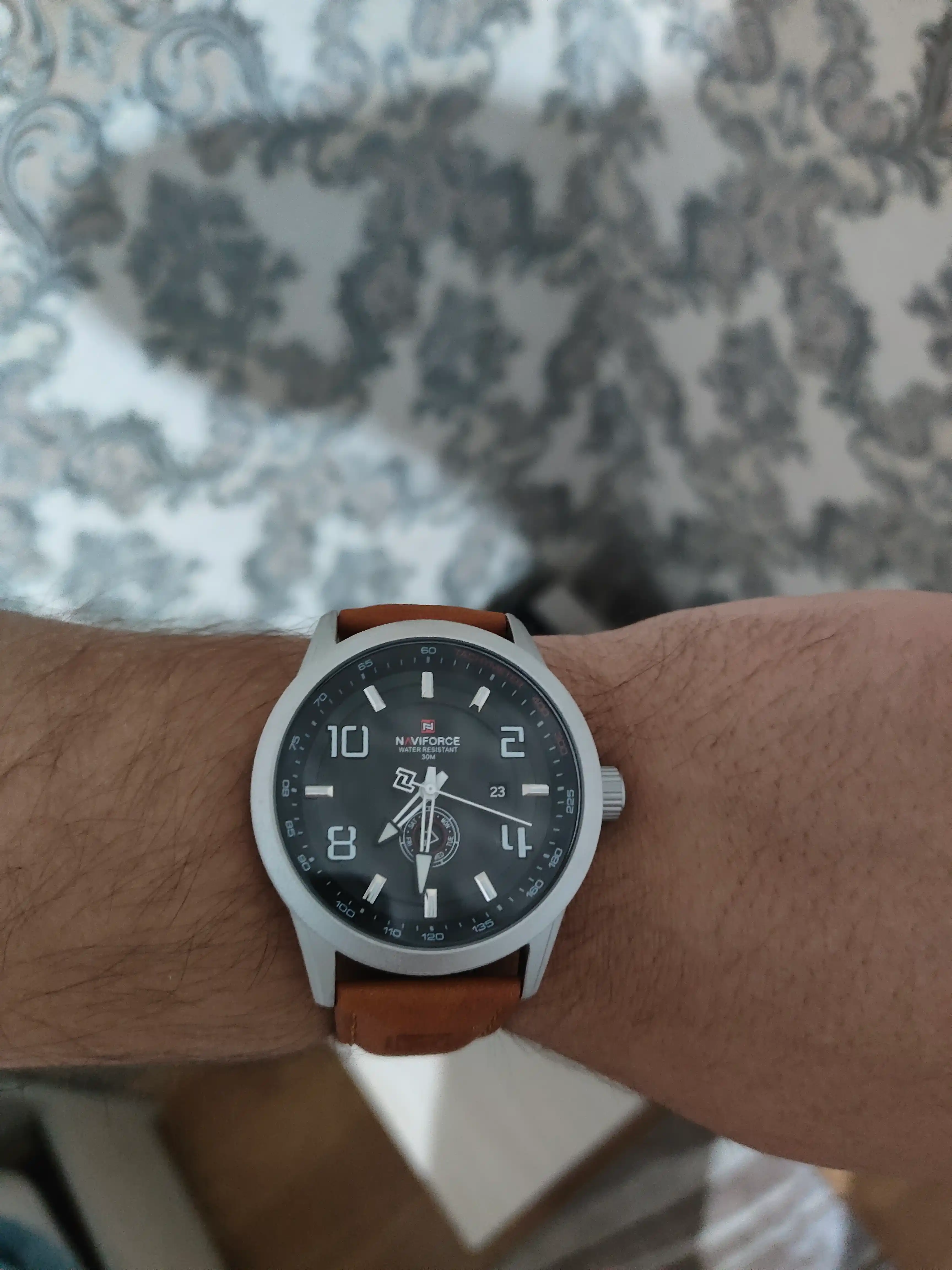 Мужские кварцевые часы Naviforce 9229, армейский стиль