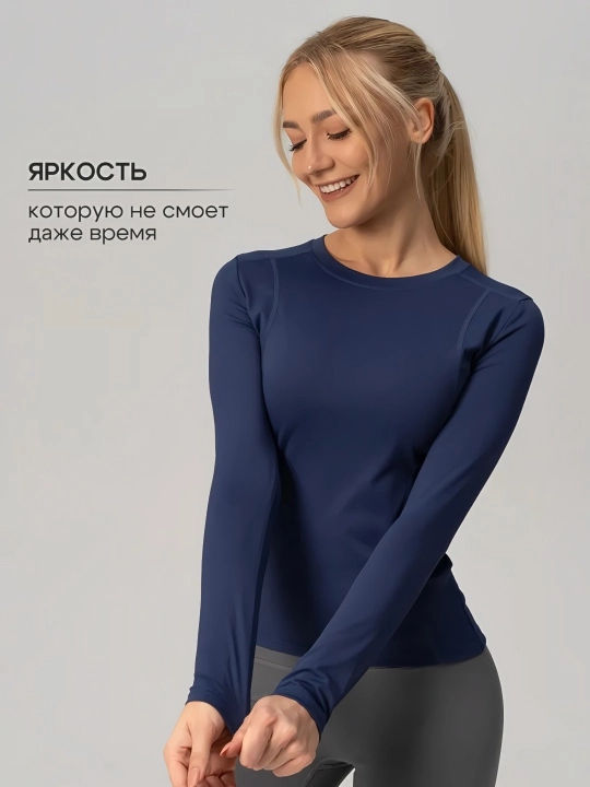 Фитнес одежда, SlimFit женская спортивная, рашгард, футболка