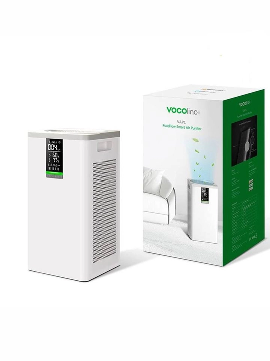 Aqlli havo tozalagich VOCOlinc PureFlow VAP1 HEPA H13 filtri bilan uy va ofis uchun