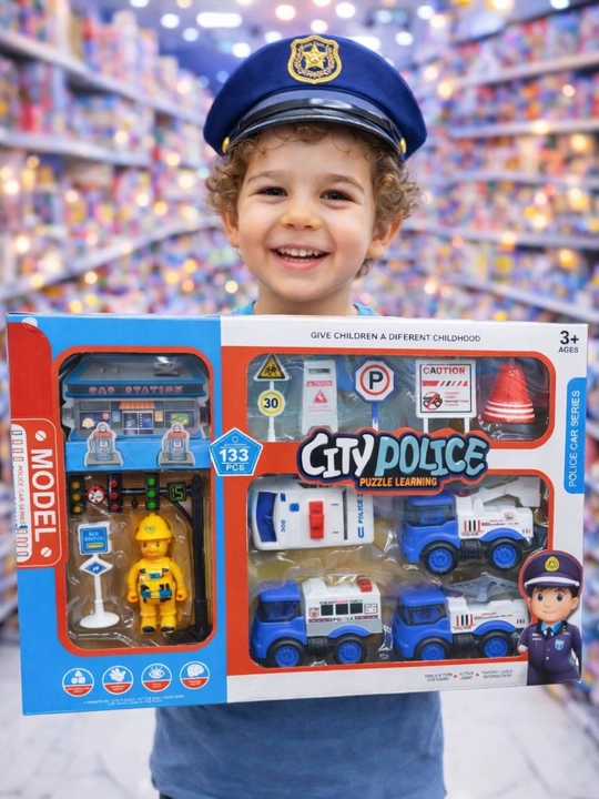 Bolalar uchun “City Police” o‘yinchoqlar to‘plami, 13 dona, 3+ - 