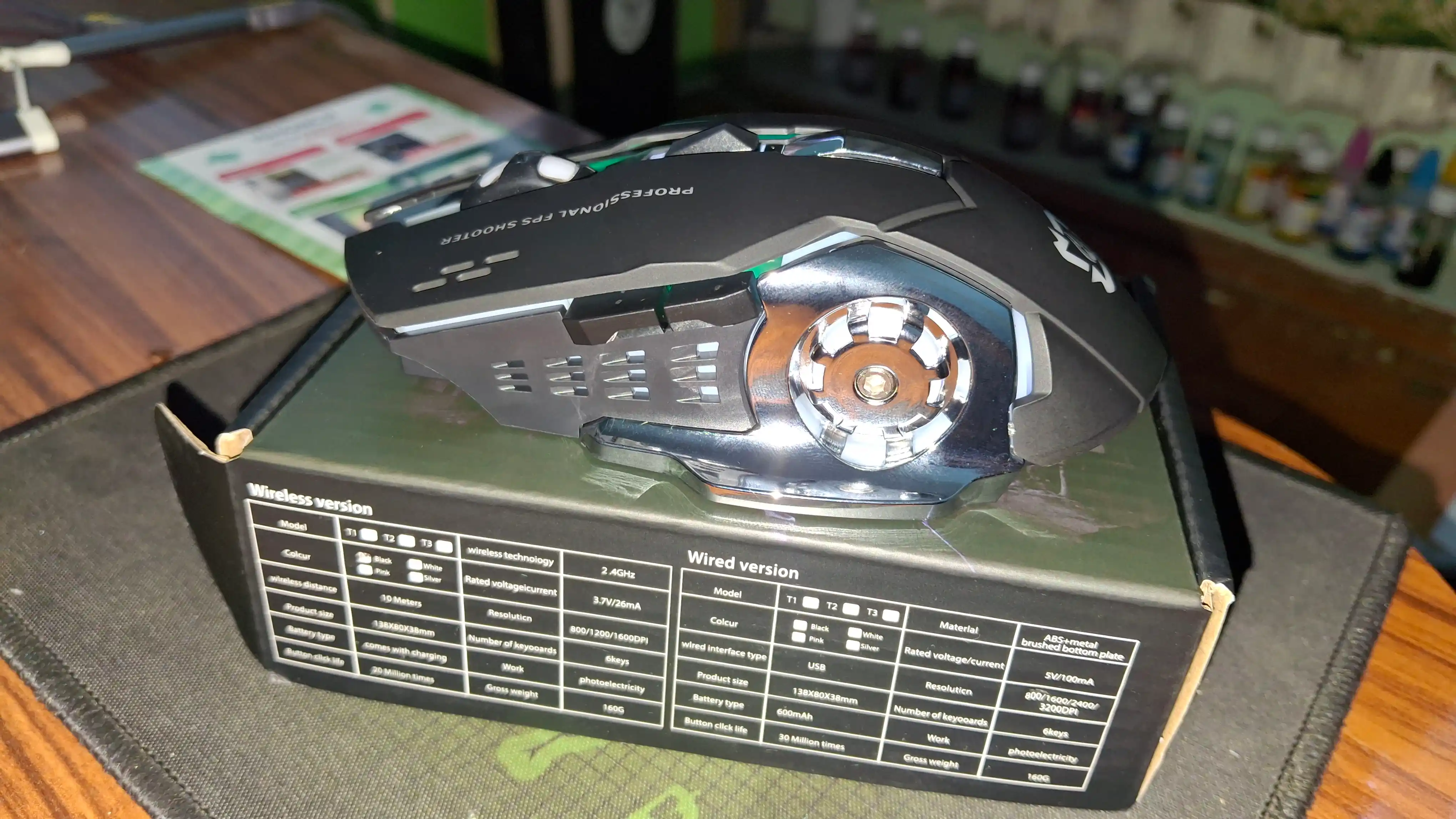 Simsiz kompyuter sichqoni, RGB yoruglik bilan