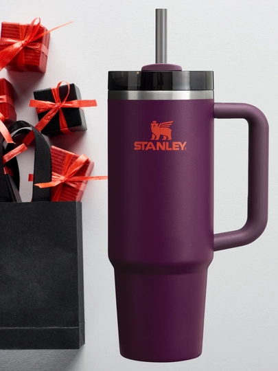 Термокружка Stanley Quencher H2.0 (1.1 литр) с ручкой и трубочкой, стакан для воды