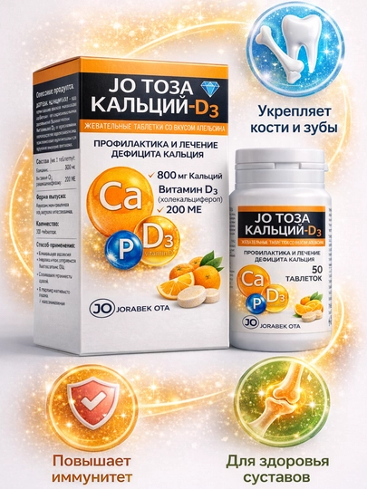 Кальций D3 – с витамином D для здоровья костей и зубов