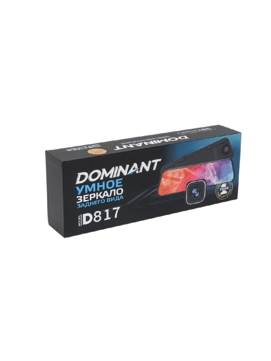 Videoregistrator DOMINANT D817 oyna ko‘rinishida 2 kamera 10″ sensorli ekran Full HD 1080P