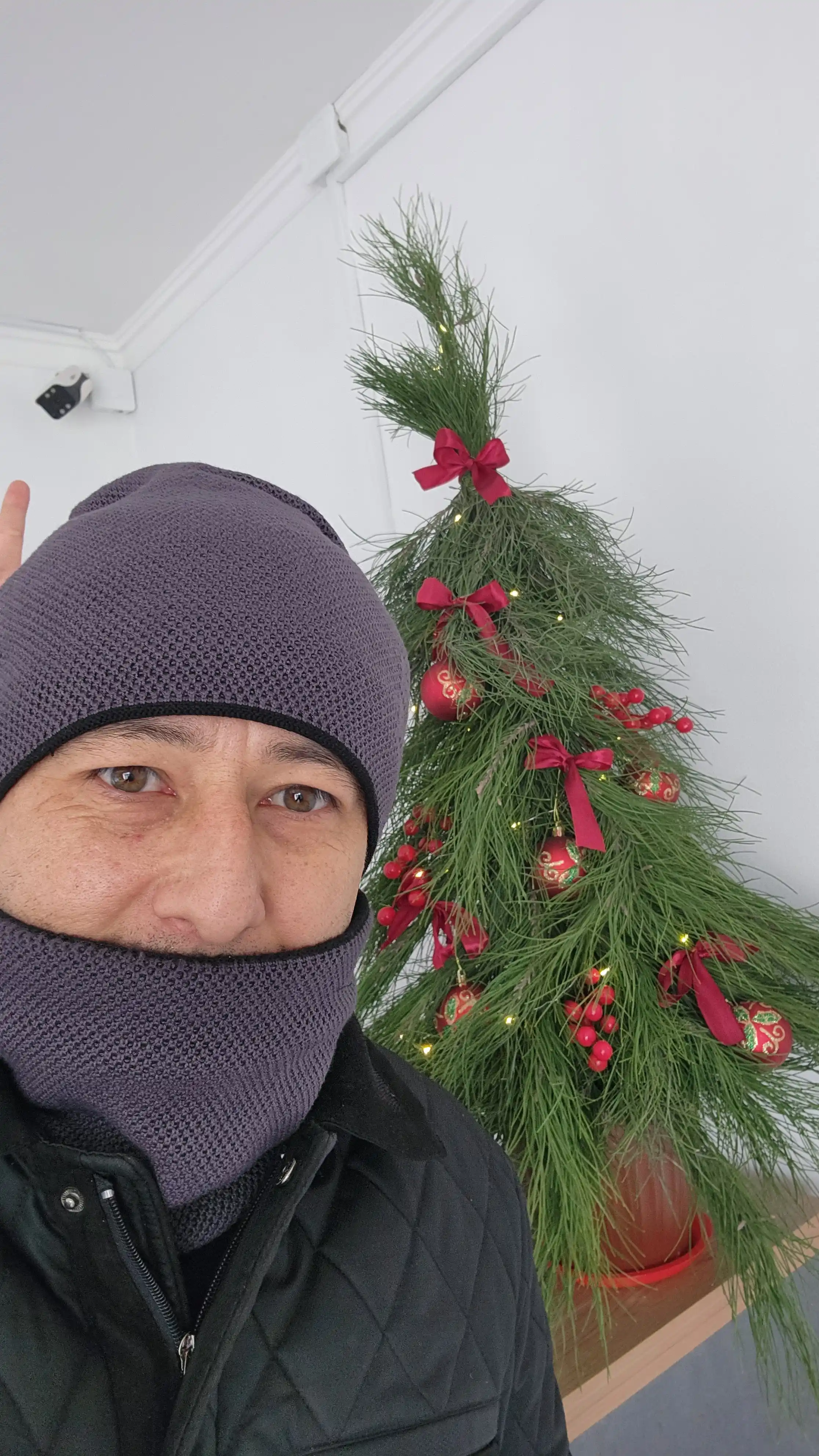 Erkaklar uchun qishki shapka va bo‘yin buff komplekti, issiq to‘qilgan, universal o‘lcham